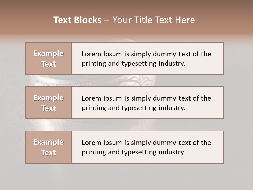 Ancient Bronze Blue PowerPoint Template