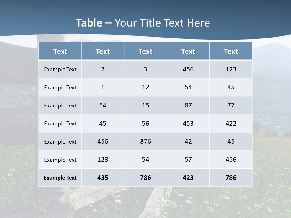 A Wooden Fence In A Grassy Field With Mountains In The Background PowerPoint Template