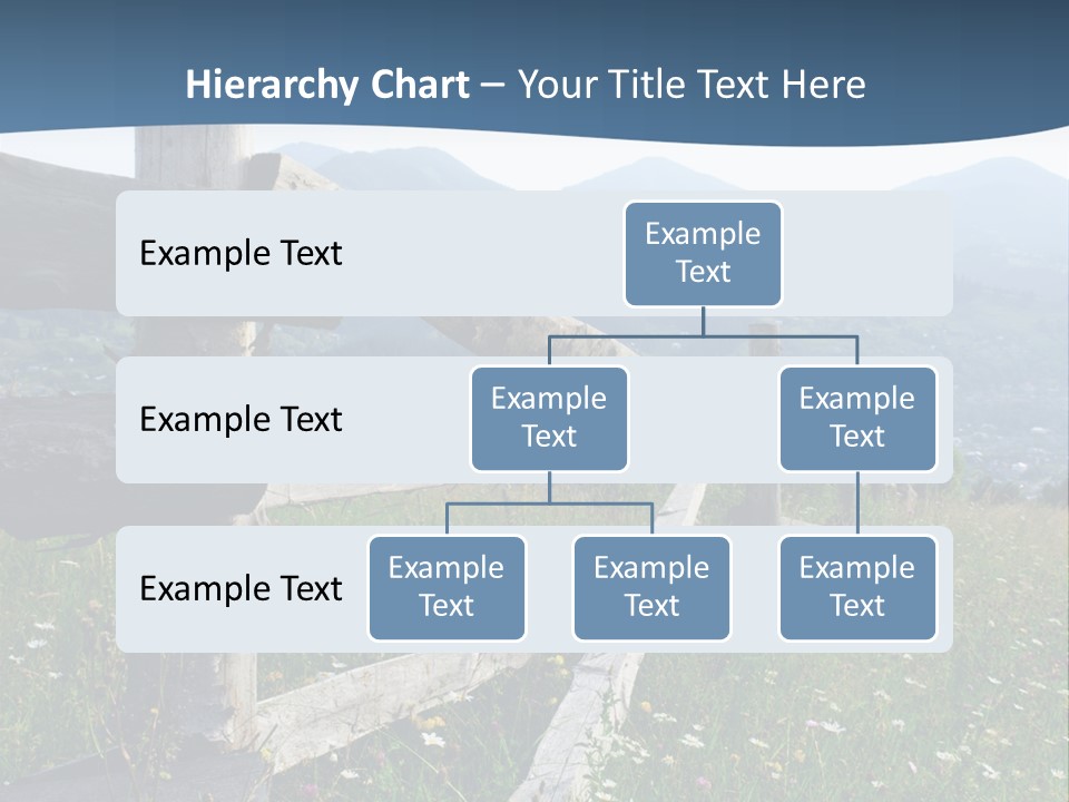 A Wooden Fence In A Grassy Field With Mountains In The Background PowerPoint Template
