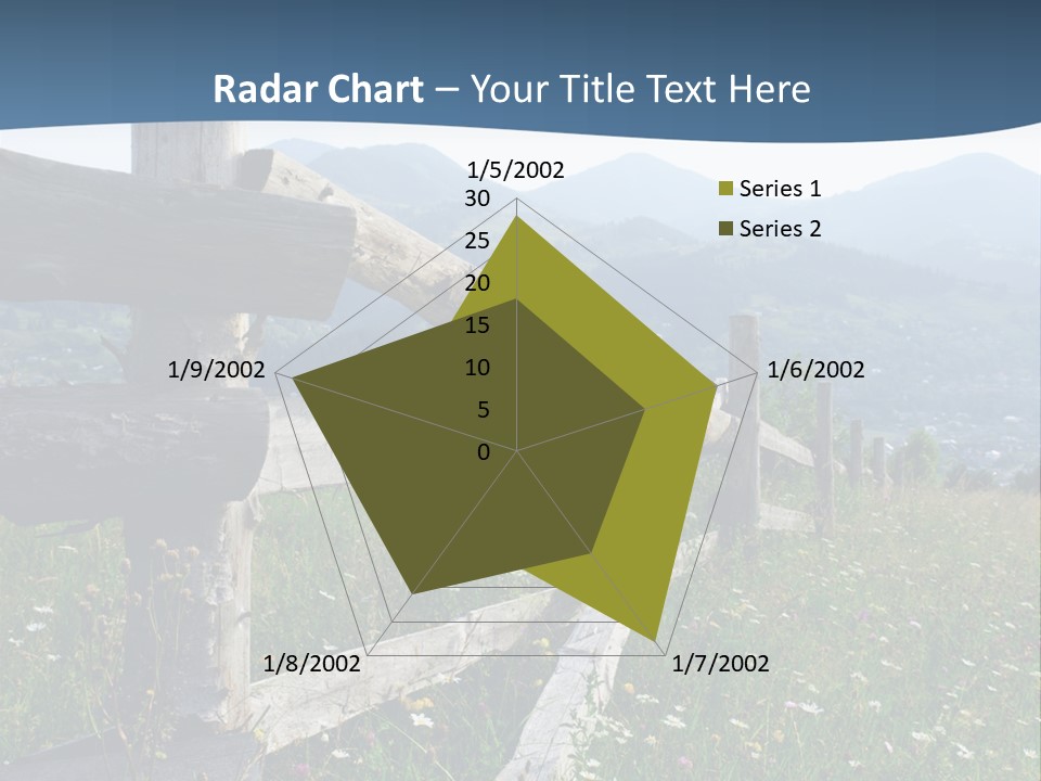 A Wooden Fence In A Grassy Field With Mountains In The Background PowerPoint Template