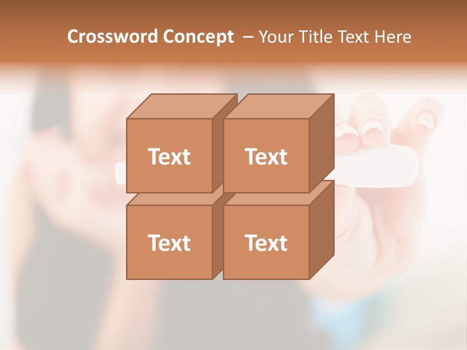 A Woman Holding A Toothbrush In Her Hand PowerPoint Template