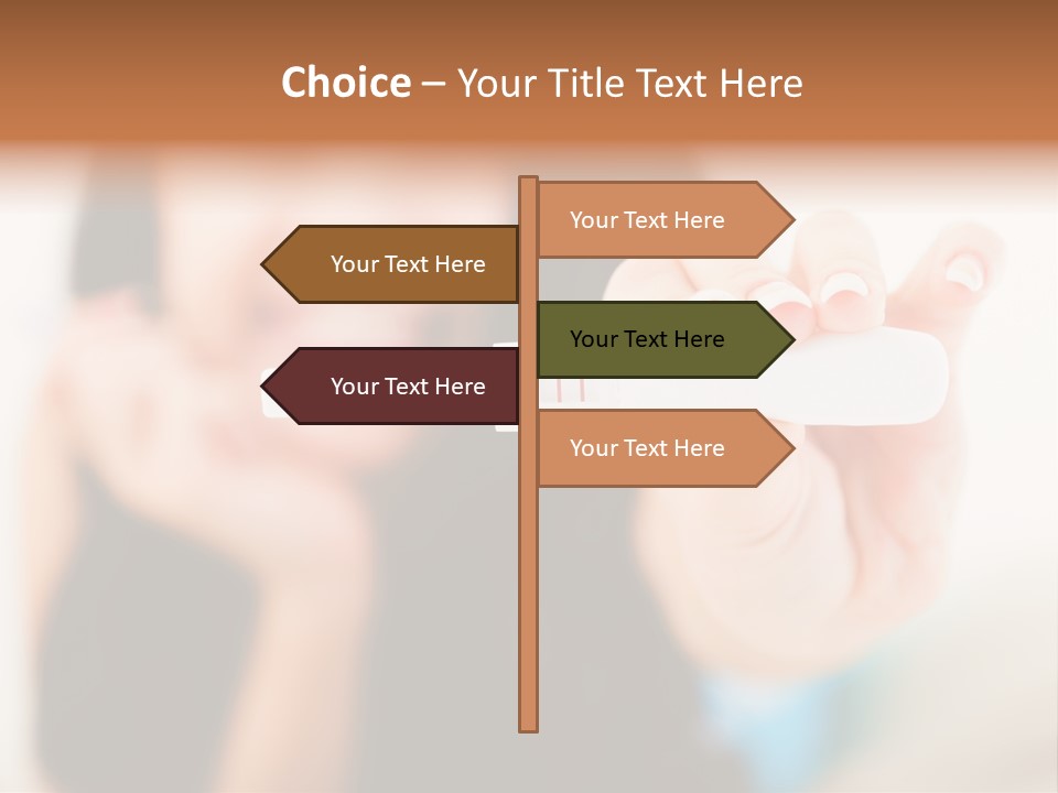 A Woman Holding A Toothbrush In Her Hand PowerPoint Template