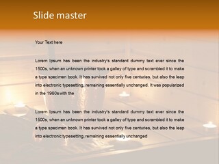 Cosmetics Spa Bench PowerPoint Template