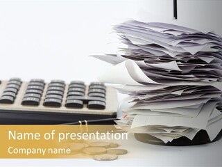 Calculator Document Circulation PowerPoint Template