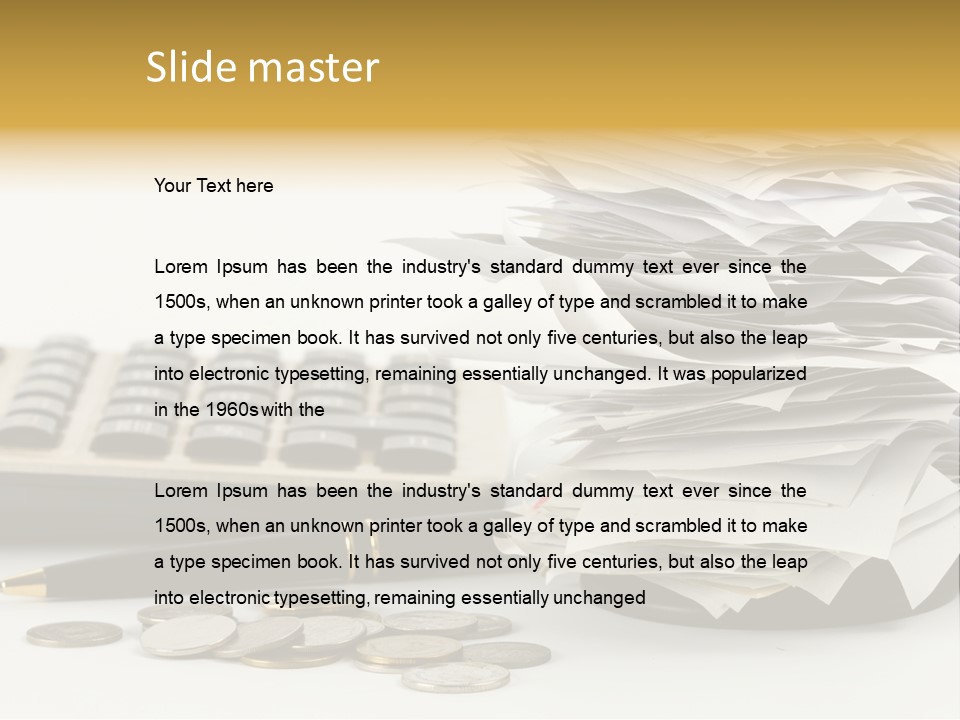 Calculator Document Circulation PowerPoint Template