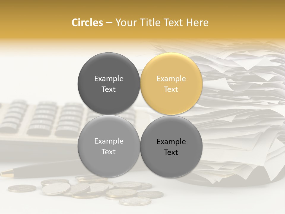 Calculator Document Circulation PowerPoint Template