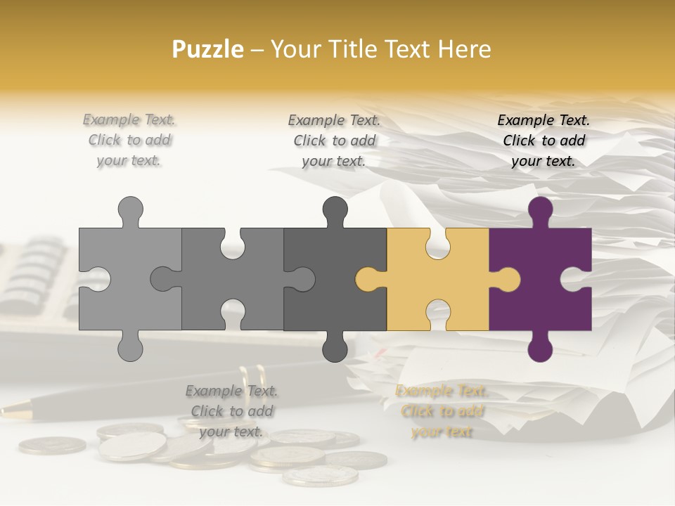Calculator Document Circulation PowerPoint Template