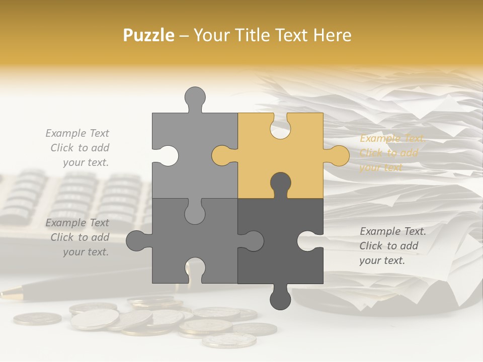 Calculator Document Circulation PowerPoint Template