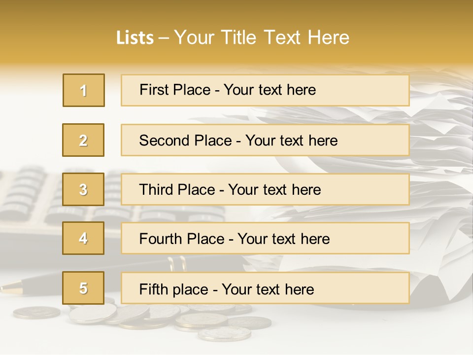 Calculator Document Circulation PowerPoint Template