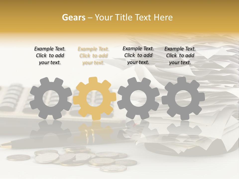 Calculator Document Circulation PowerPoint Template