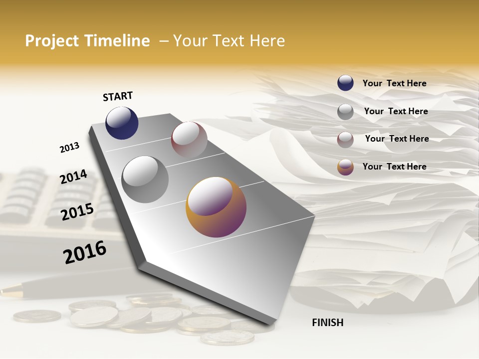 Calculator Document Circulation PowerPoint Template