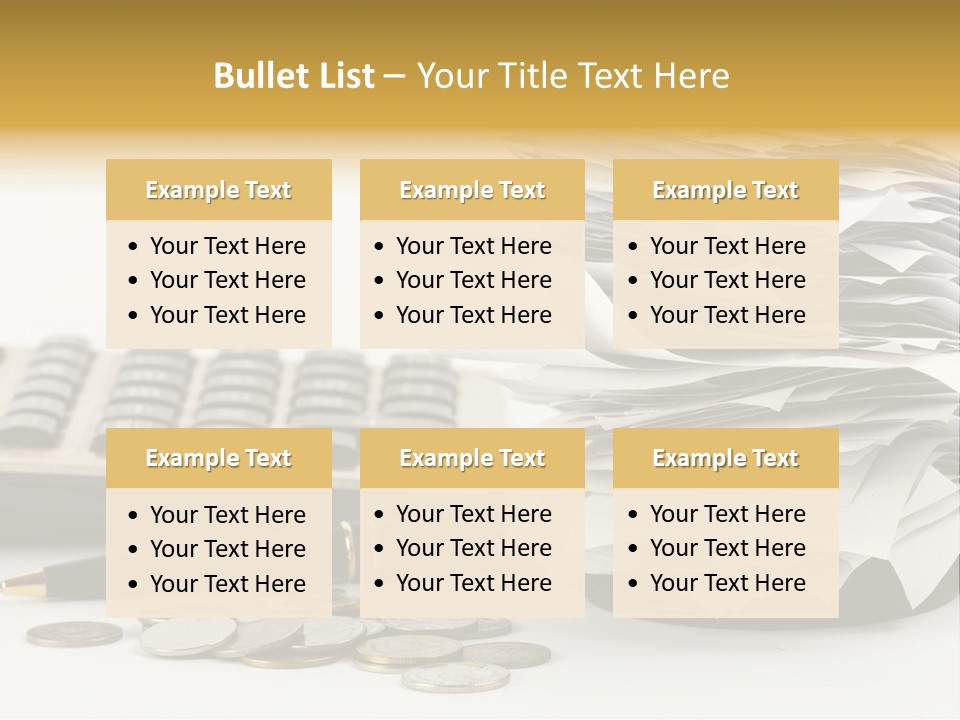 Calculator Document Circulation PowerPoint Template