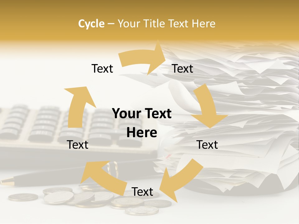 Calculator Document Circulation PowerPoint Template