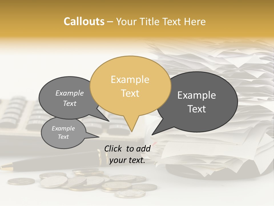 Calculator Document Circulation PowerPoint Template