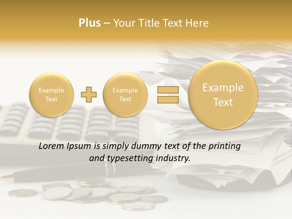 Calculator Document Circulation PowerPoint Template