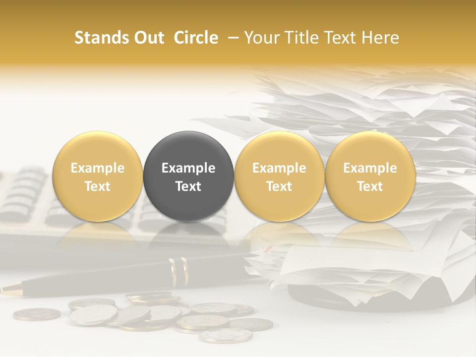Calculator Document Circulation PowerPoint Template