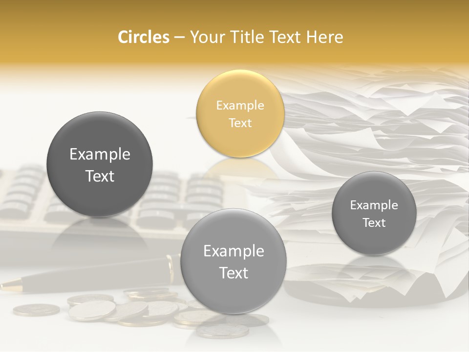 Calculator Document Circulation PowerPoint Template