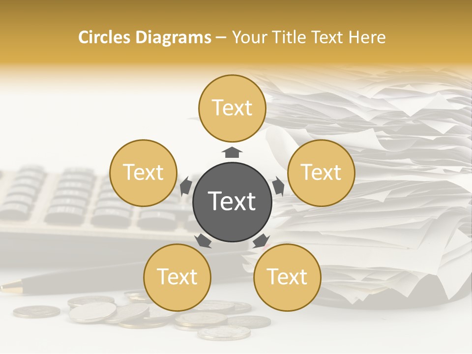Calculator Document Circulation PowerPoint Template