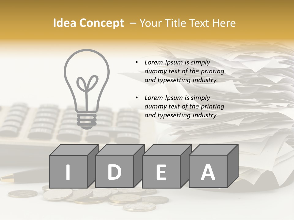 Calculator Document Circulation PowerPoint Template