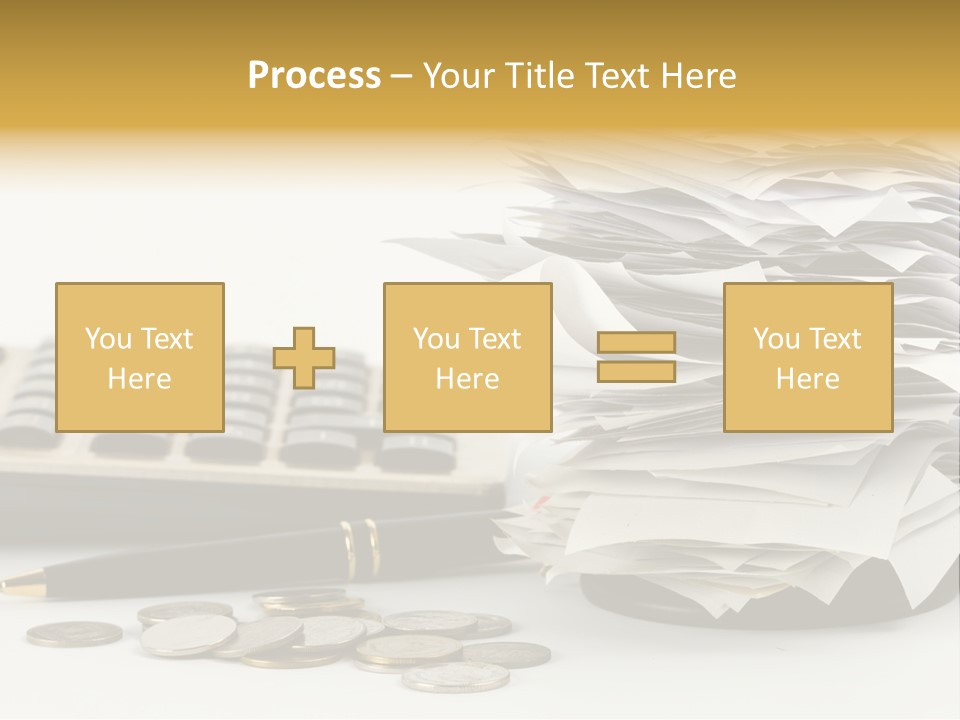 Calculator Document Circulation PowerPoint Template