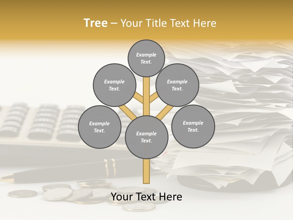 Calculator Document Circulation PowerPoint Template