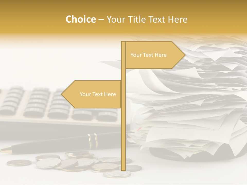 Calculator Document Circulation PowerPoint Template