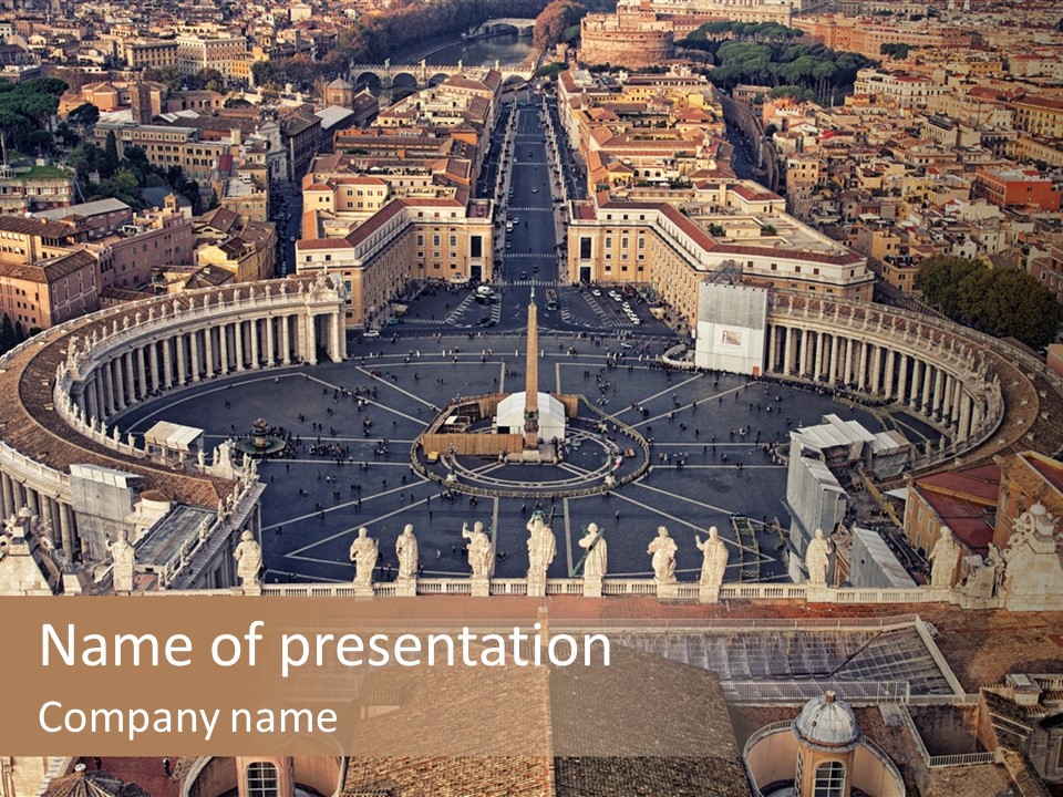 Circle Sight Monastery PowerPoint Template