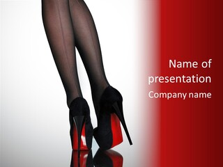 Long Style Pantyhose PowerPoint Template