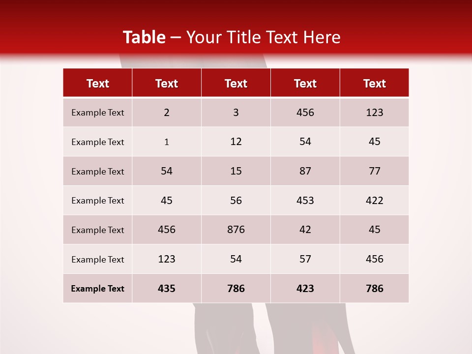 Long Style Pantyhose PowerPoint Template