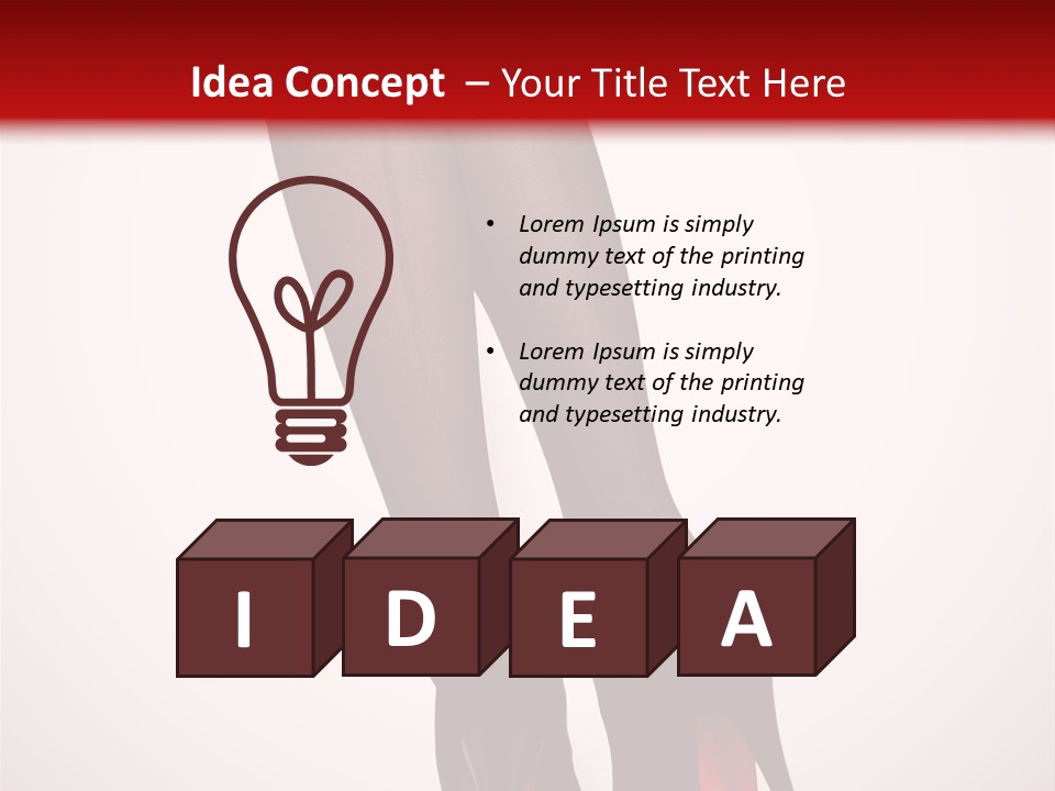 Long Style Pantyhose PowerPoint Template