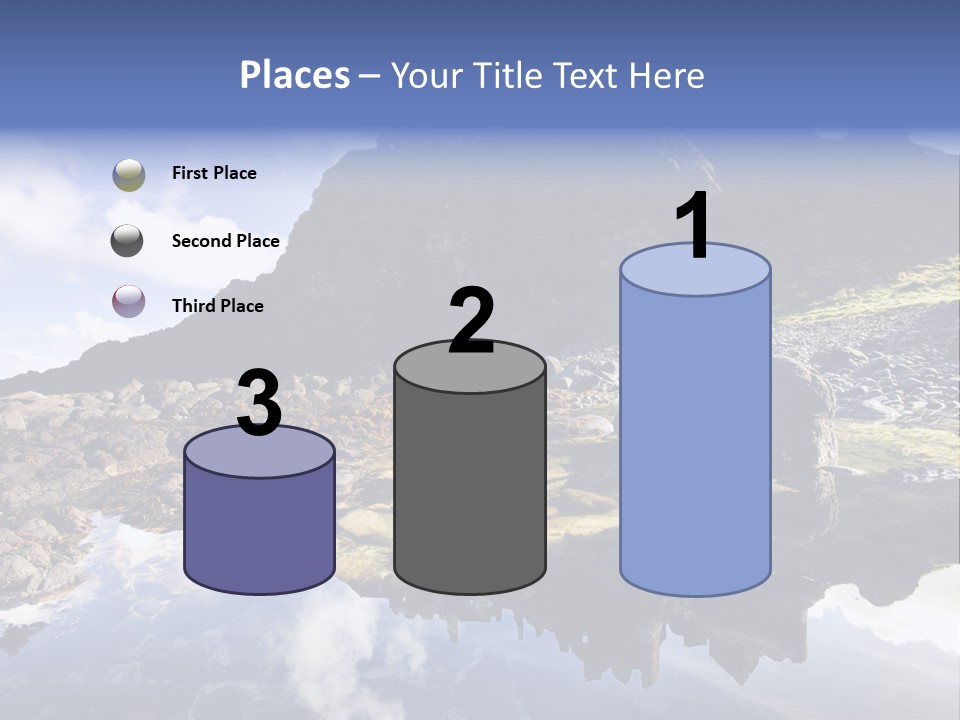 Seascape Blue Old PowerPoint Template