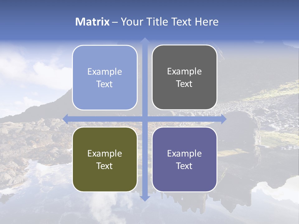 Seascape Blue Old PowerPoint Template