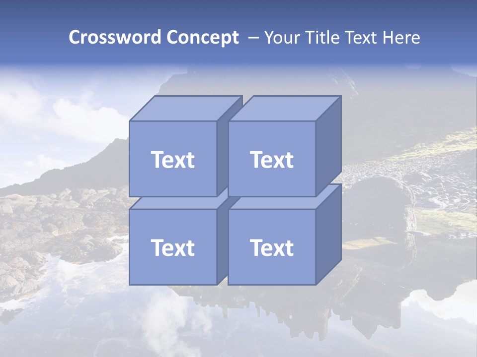 Seascape Blue Old PowerPoint Template