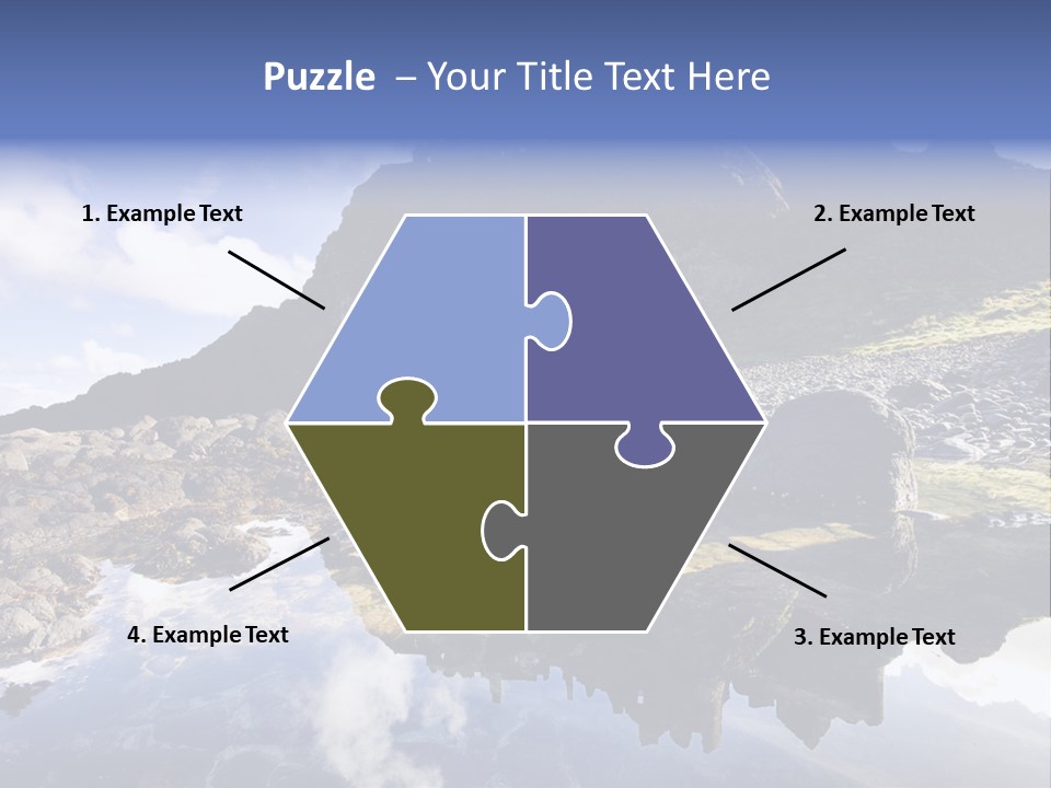 Seascape Blue Old PowerPoint Template