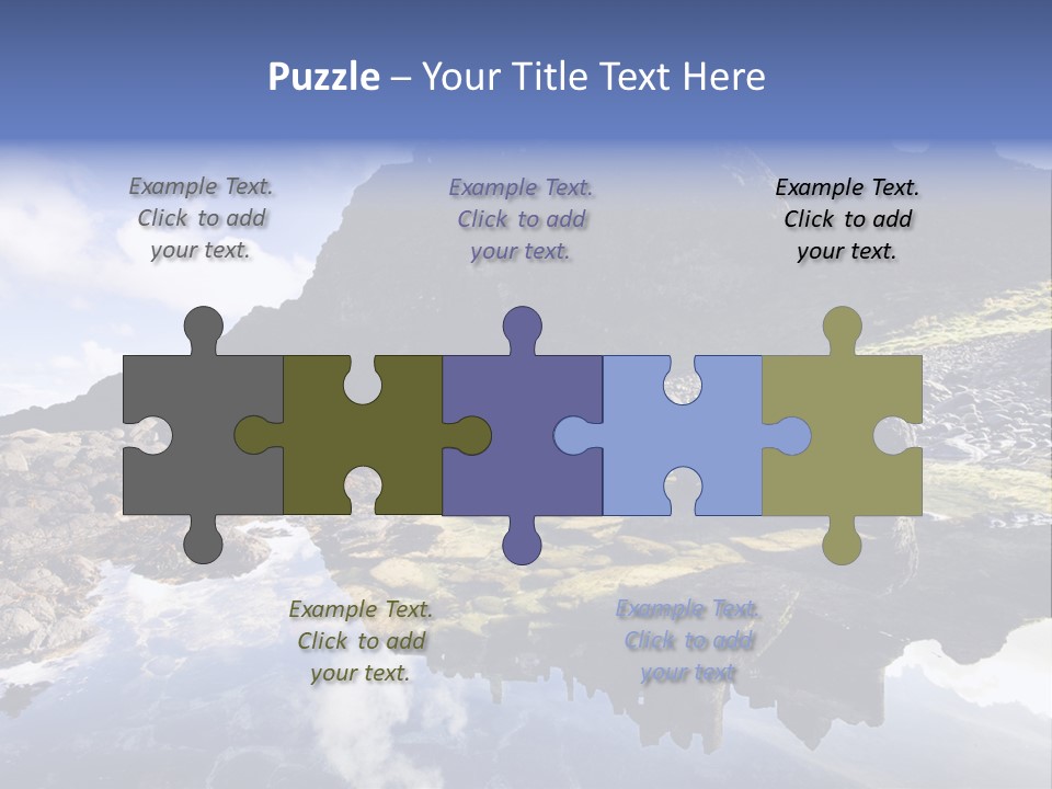 Seascape Blue Old PowerPoint Template