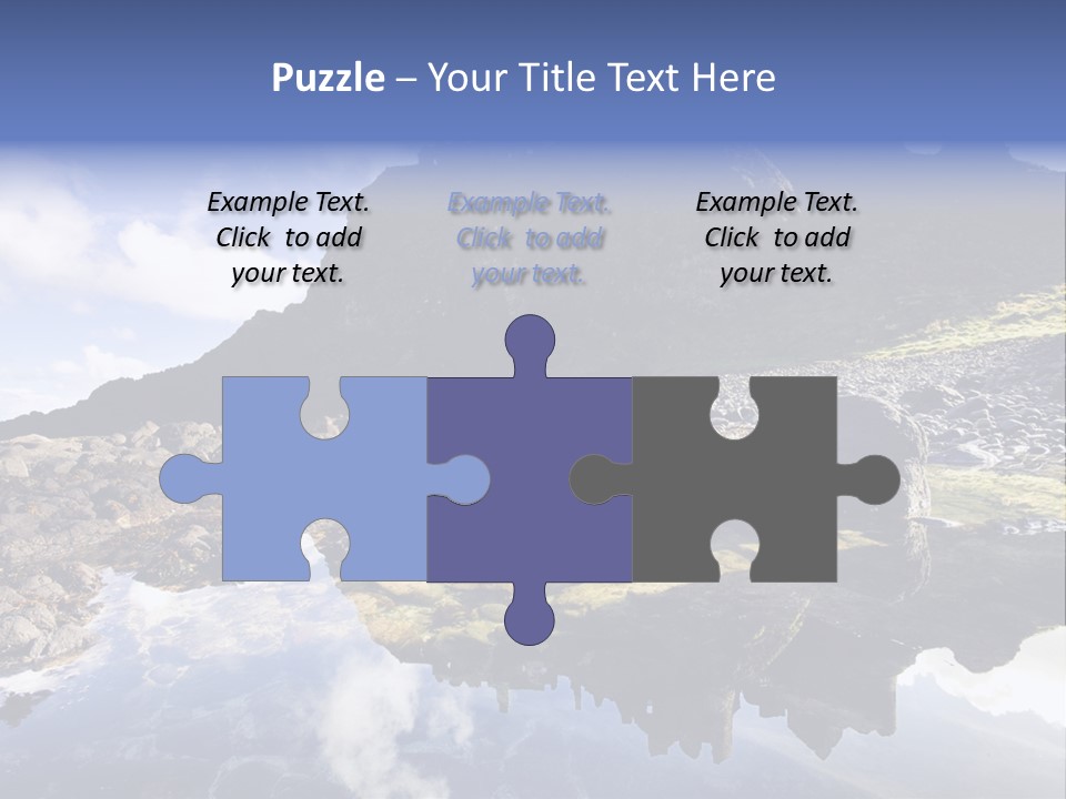 Seascape Blue Old PowerPoint Template