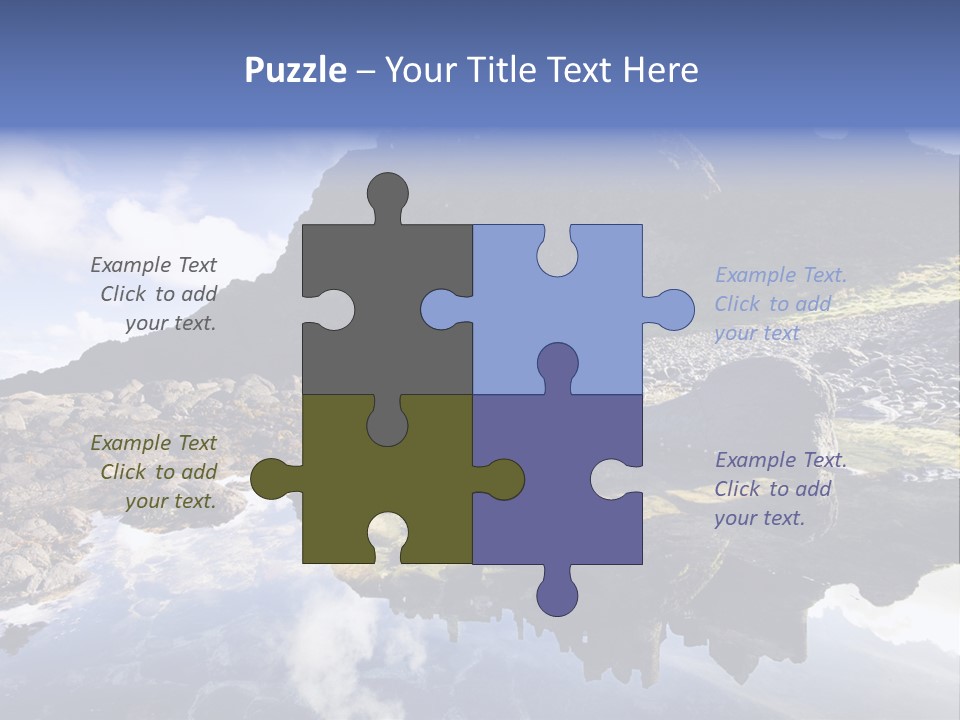 Seascape Blue Old PowerPoint Template