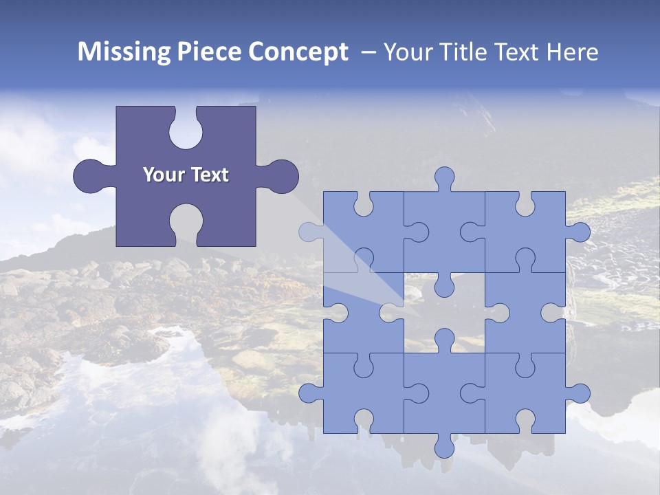 Seascape Blue Old PowerPoint Template