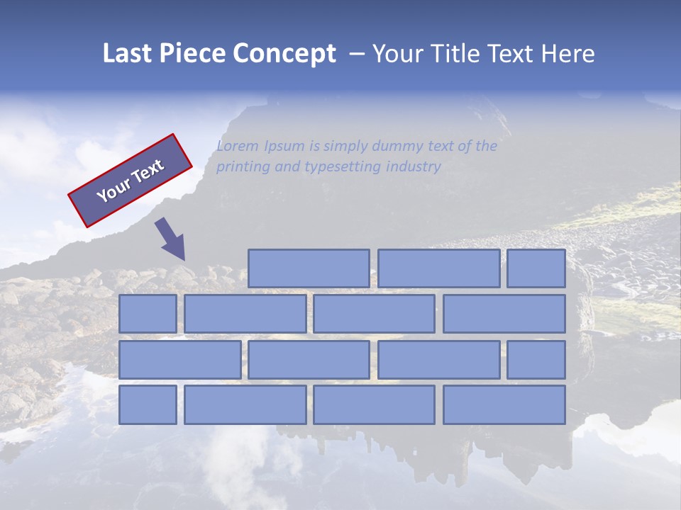 Seascape Blue Old PowerPoint Template