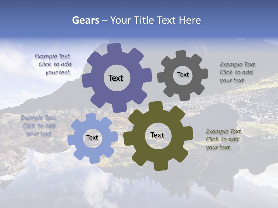 Seascape Blue Old PowerPoint Template