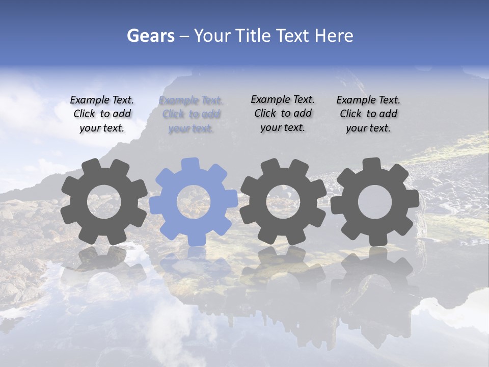 Seascape Blue Old PowerPoint Template