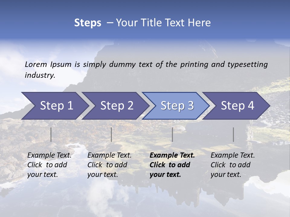 Seascape Blue Old PowerPoint Template