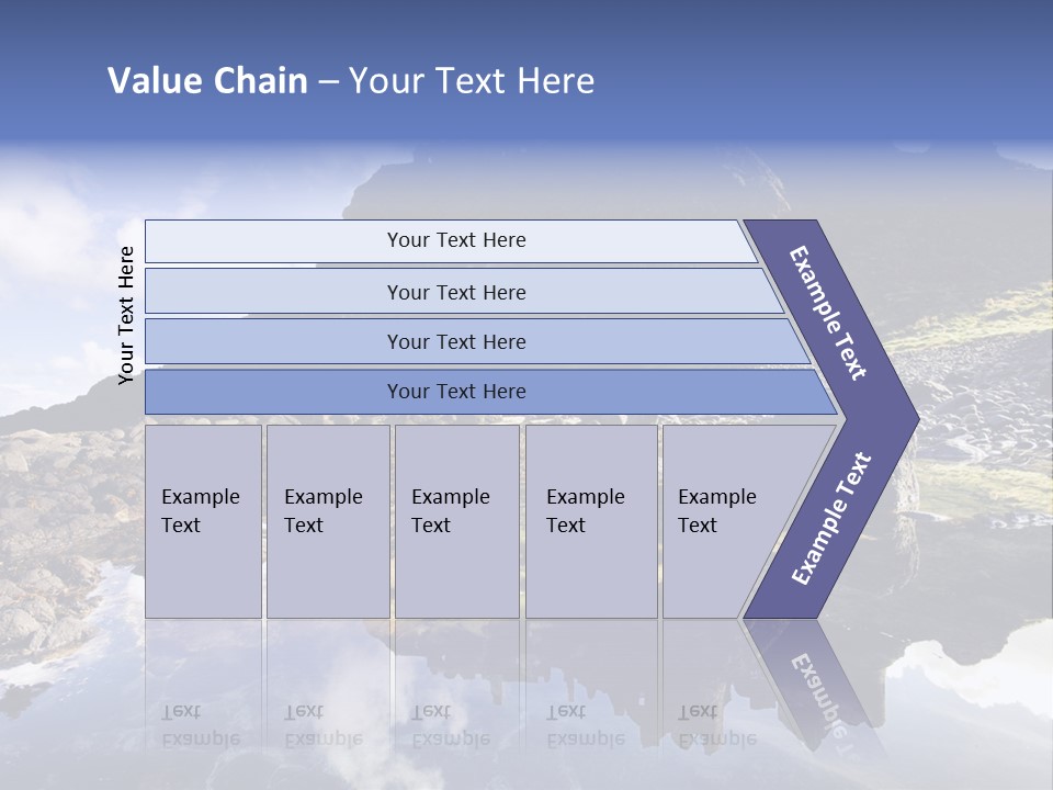 Seascape Blue Old PowerPoint Template