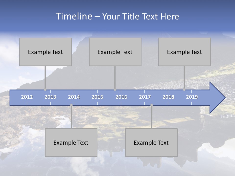 Seascape Blue Old PowerPoint Template