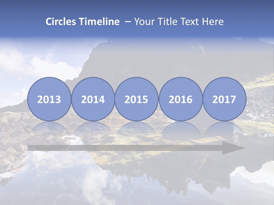 Seascape Blue Old PowerPoint Template