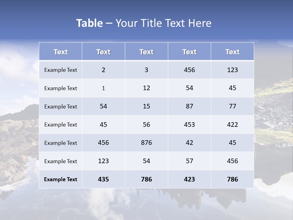Seascape Blue Old PowerPoint Template