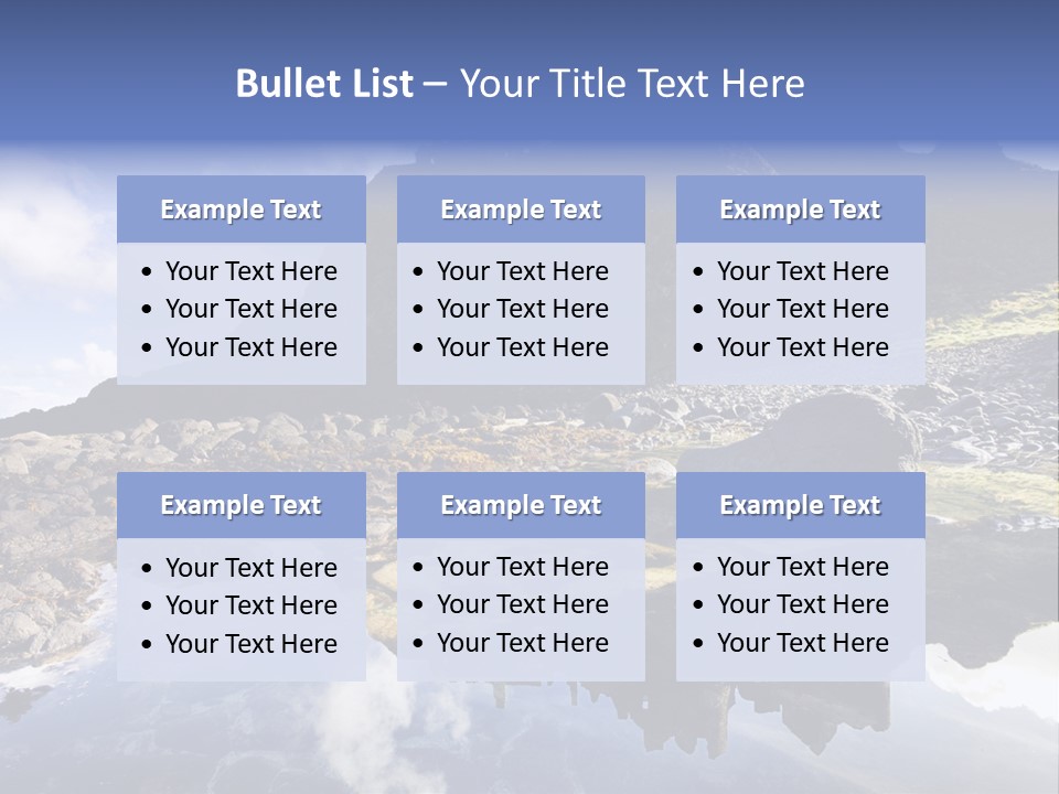 Seascape Blue Old PowerPoint Template