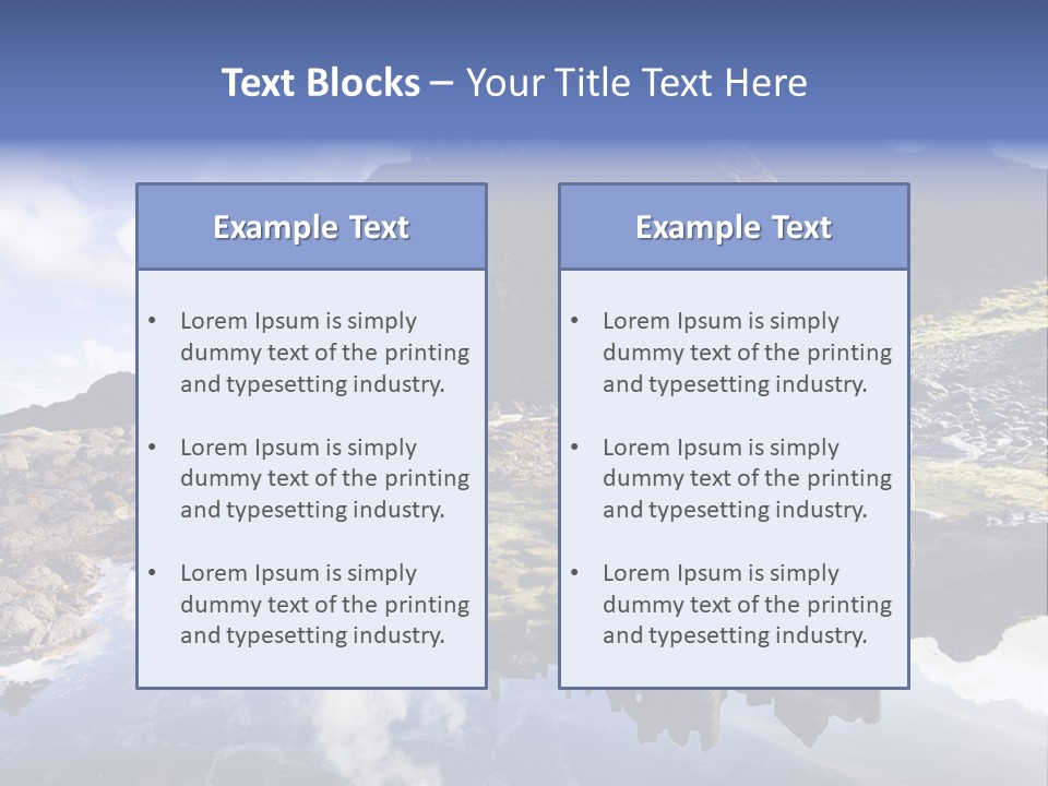 Seascape Blue Old PowerPoint Template