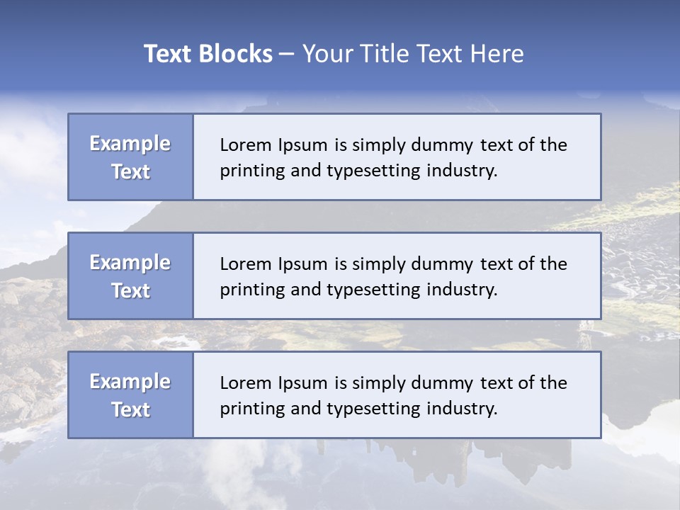 Seascape Blue Old PowerPoint Template