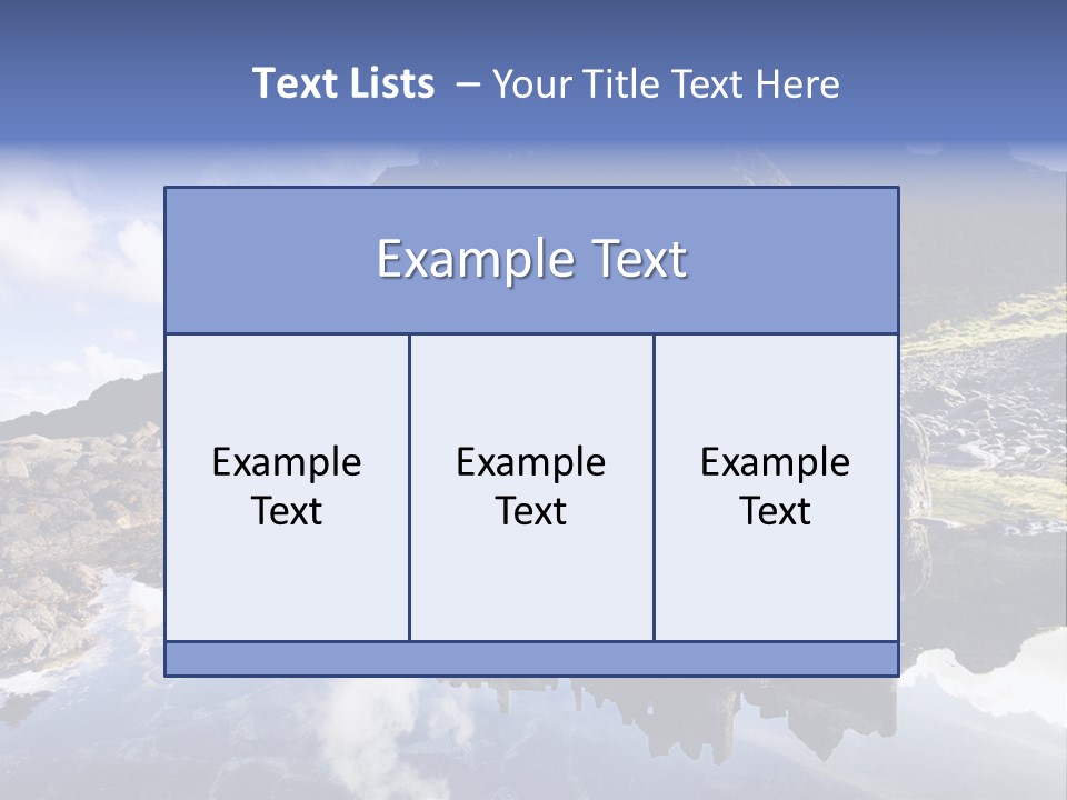Seascape Blue Old PowerPoint Template